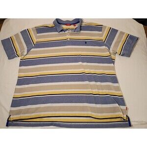 IZOD Striped Thick Cotton Performance Polo Shirt Men’s Size 3XL